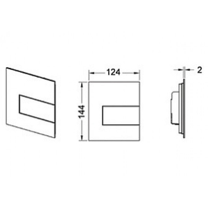 Кнопка смыва TECE Square II Urinal 9242810 нержавеющая сталь