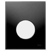 Кнопка смыва TECE Loop Urinal 9242654 черное стекло, кнопка белая