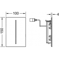 Кнопка смыва TECE filo urinal 9242054 230 V хром