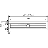 Дренажный канал TECEdrainline прямой с гидроизоляцией Seal System